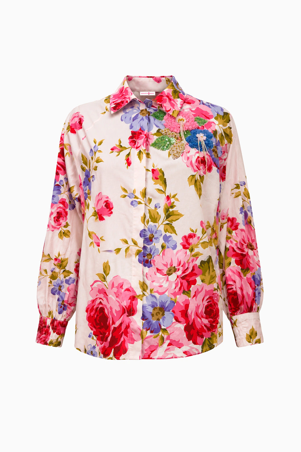 Peony Rhapsody Cotton Shirt-Shirts-Siddhartha Bansal