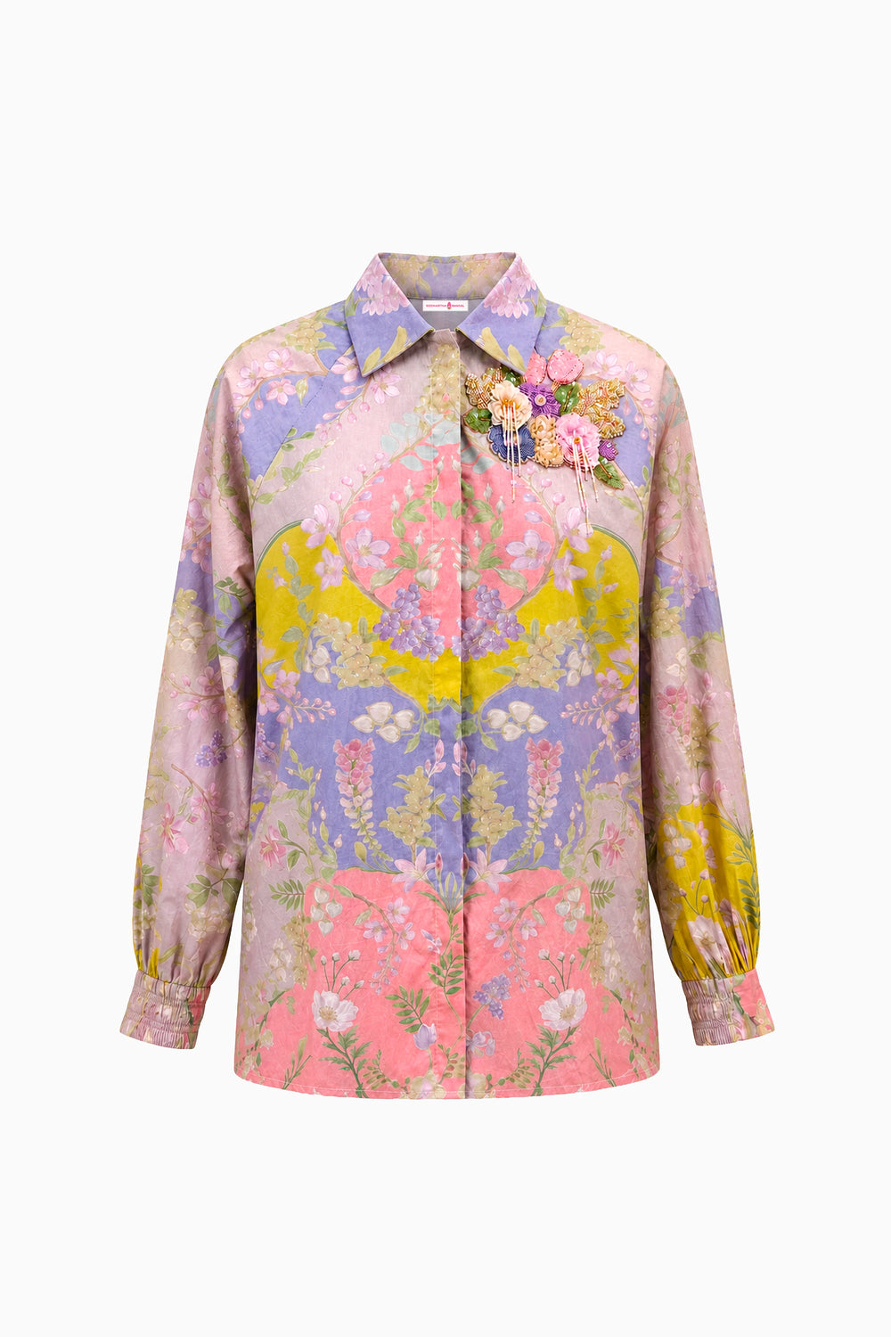 Lavender Baroque Garden Cotton Shirt-Shirts-Siddhartha Bansal