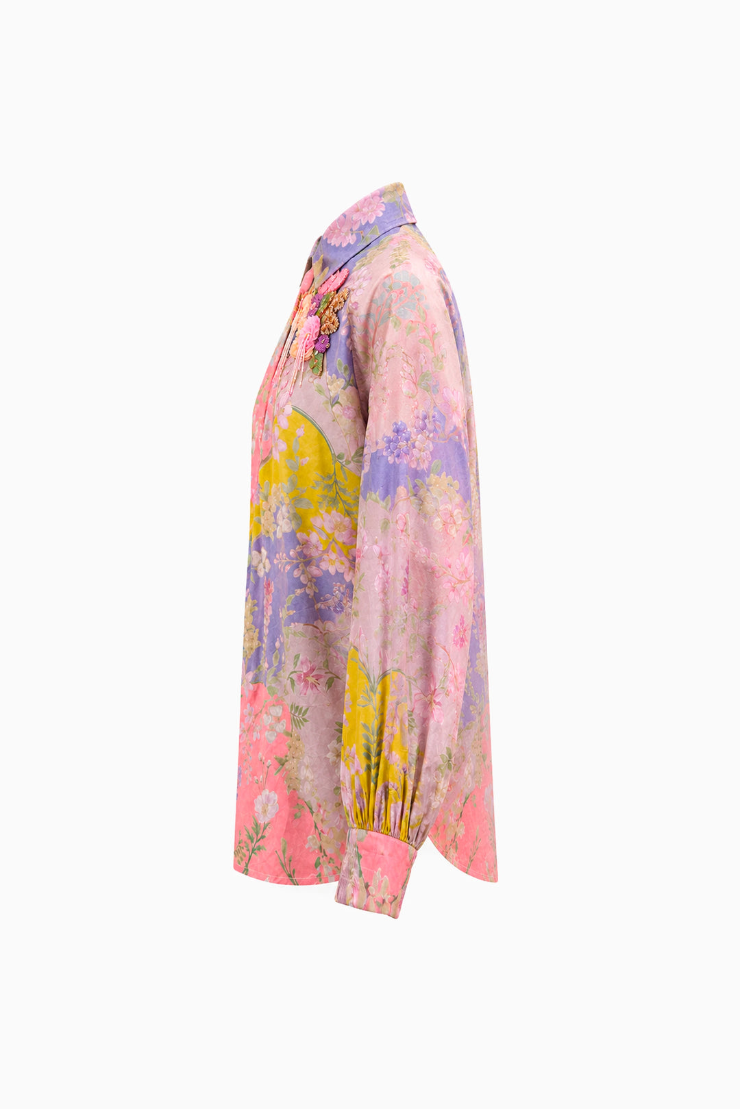 Lavender Baroque Garden Cotton Shirt-Shirts-Siddhartha Bansal
