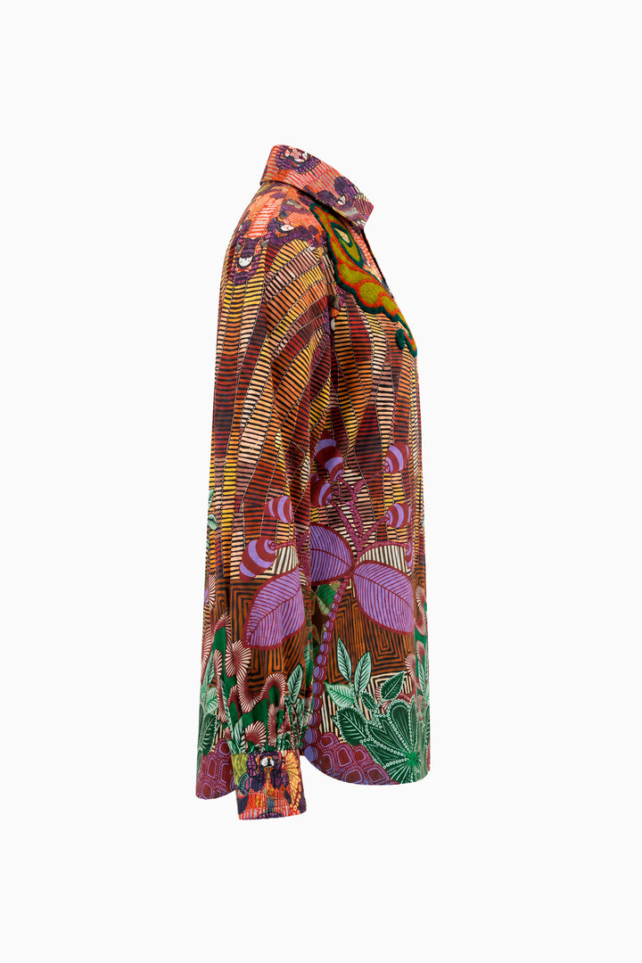 Jungle Mosaic Cotton Shirt-Shirts-Siddhartha Bansal