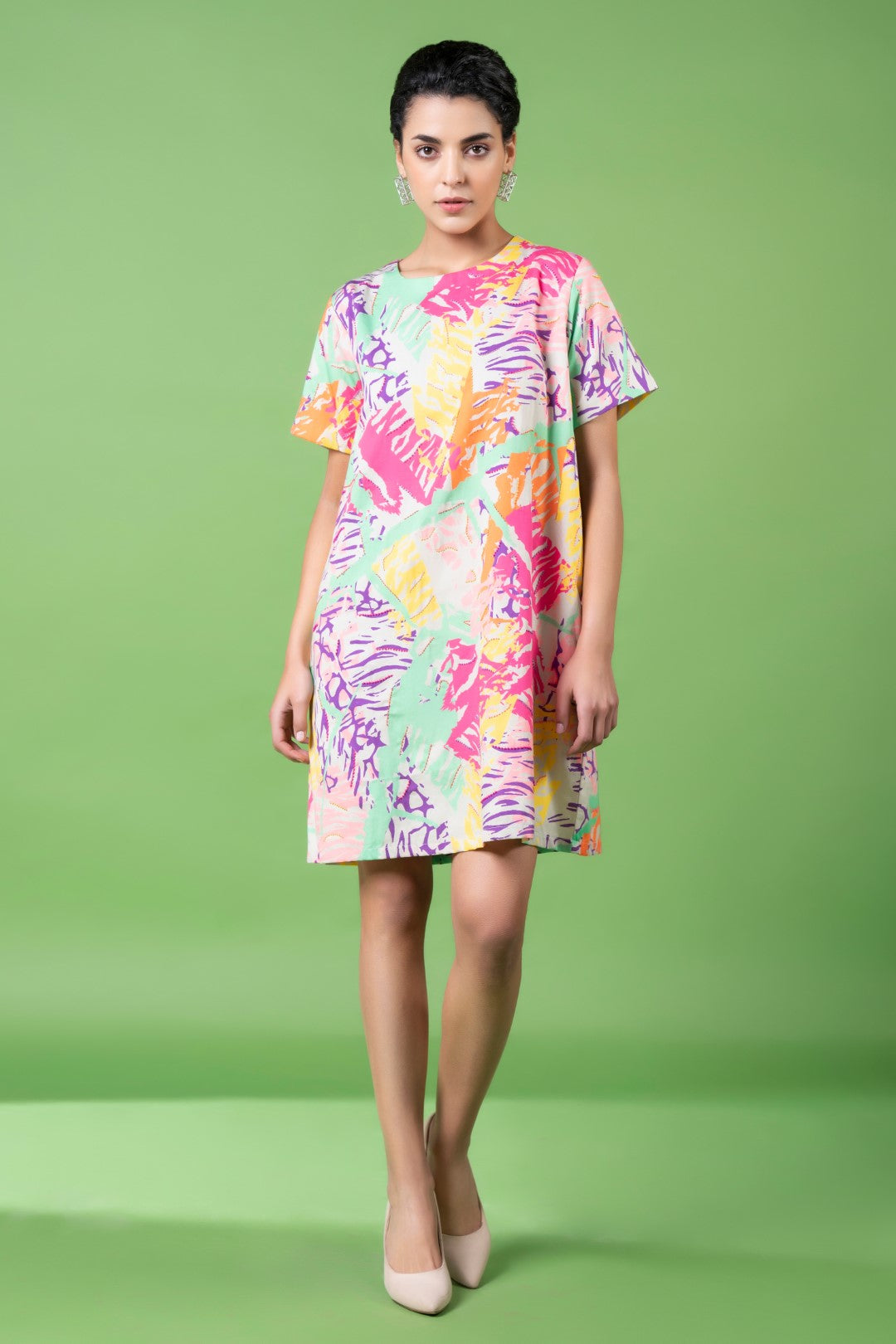 Neon Animal Skin Print Embroiderd Dress Siddhartha Bansal Neon Animal Skin Print Embroiderd Dress Siddhartha Bansal