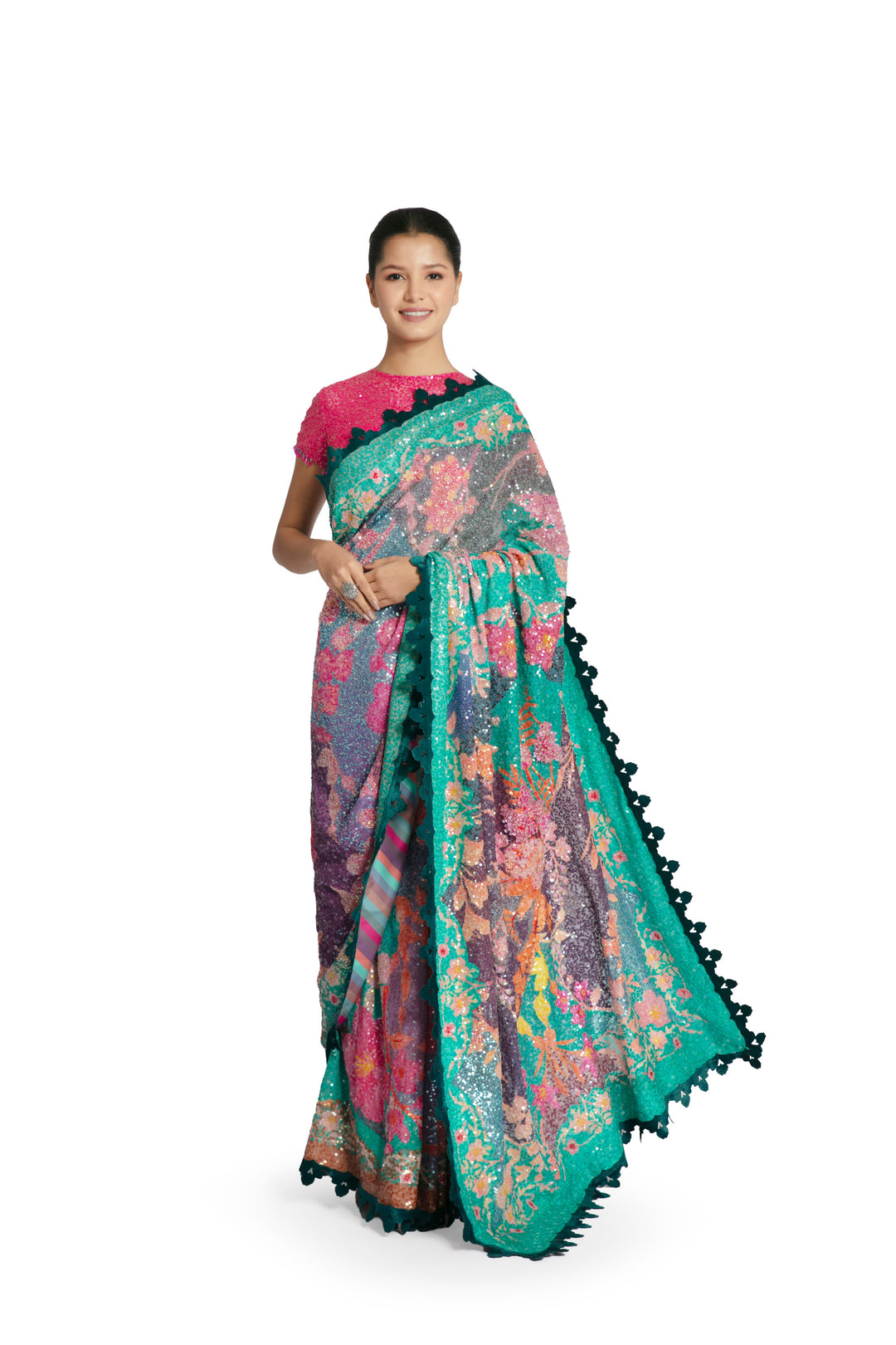 PARADISE SAREE SET-Saree, Indian Wear-Siddhartha Bansal