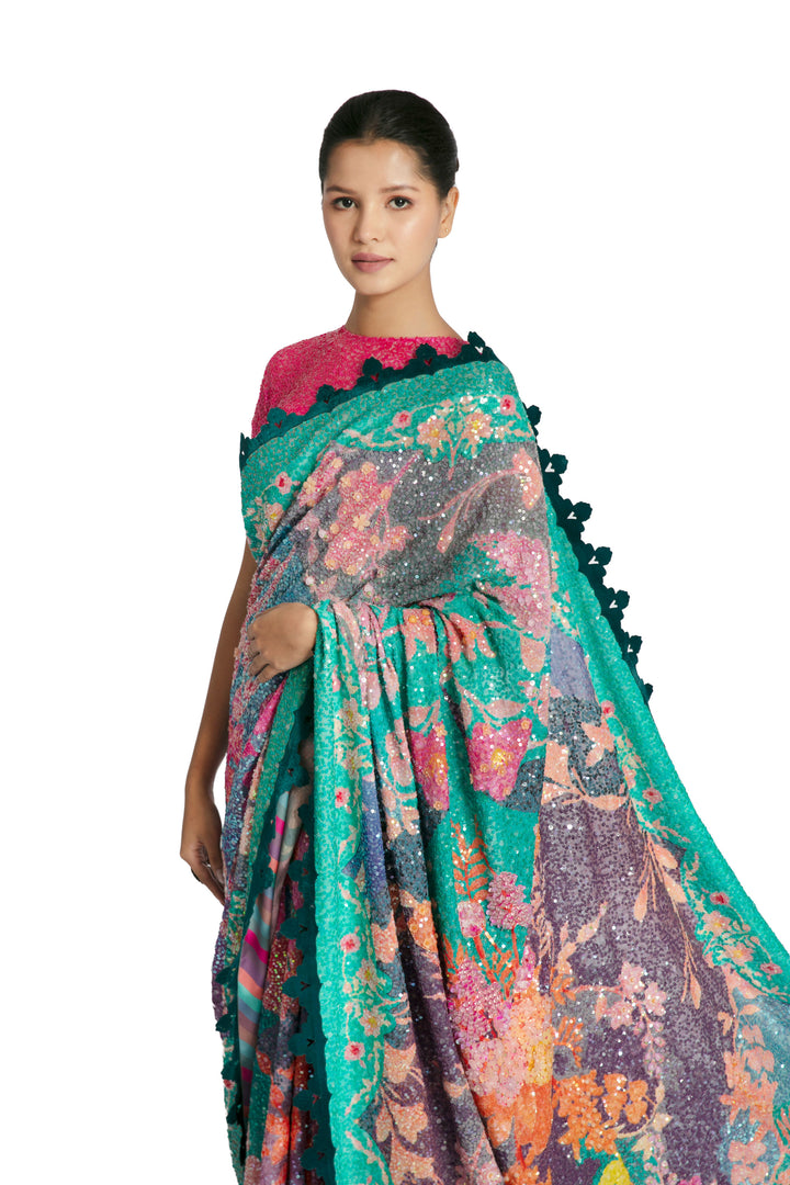 PARADISE SAREE SET-Saree, Indian Wear-Siddhartha Bansal