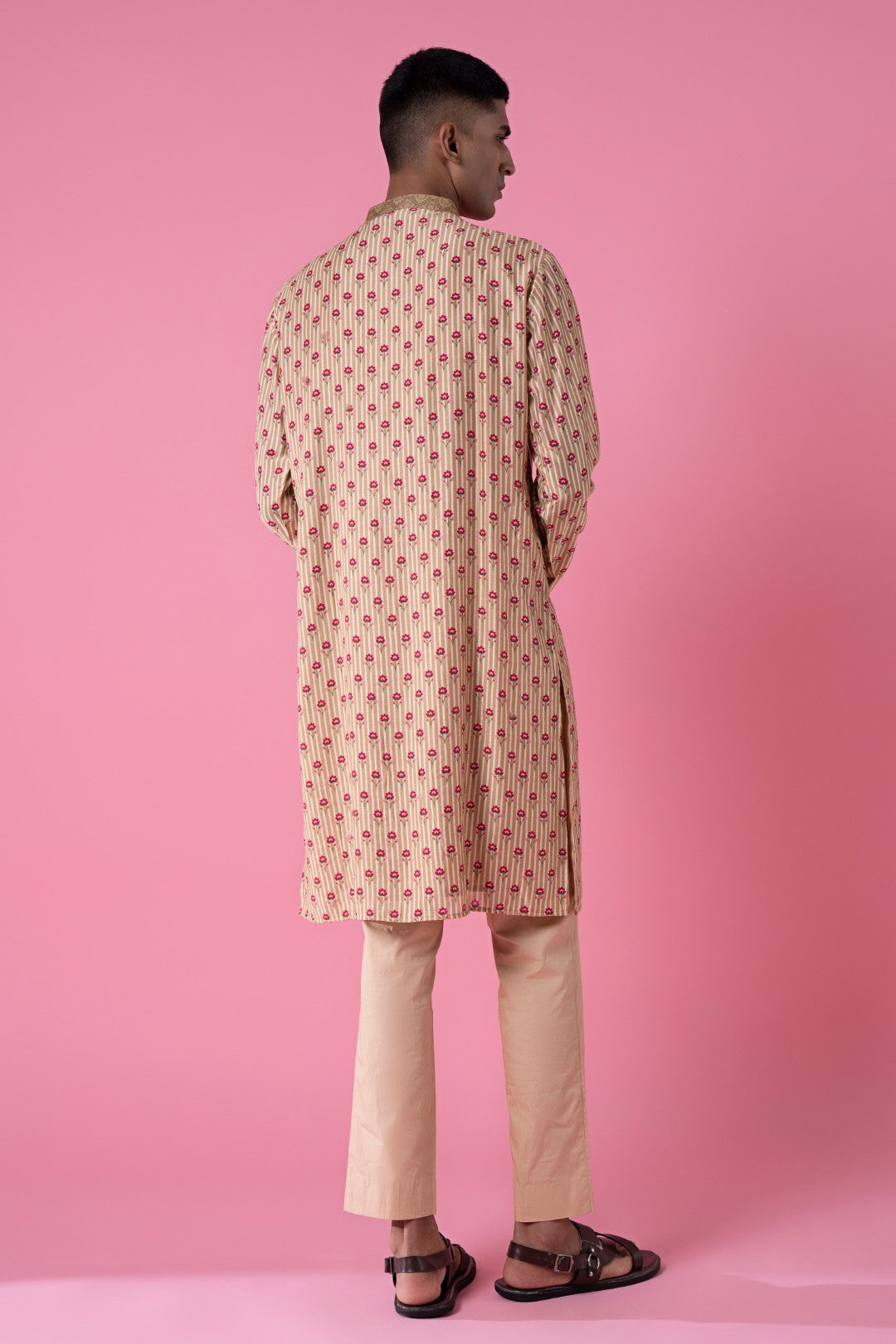 Wild Flower Stylised Embroidered Kurta-Siddhartha Bansal
