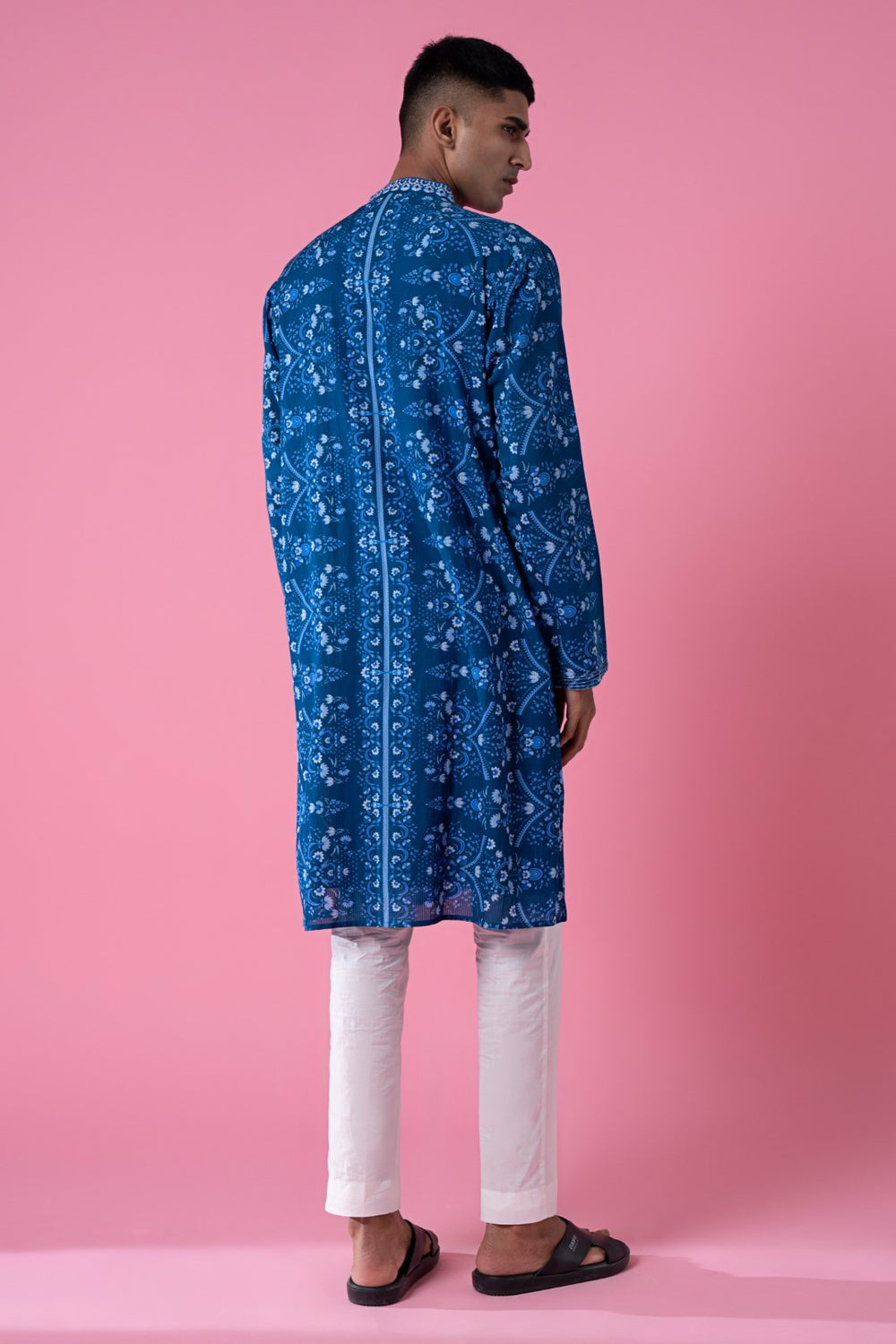 Blue Clover Royal Chintz Printed Kurta Set-Siddhartha Bansal