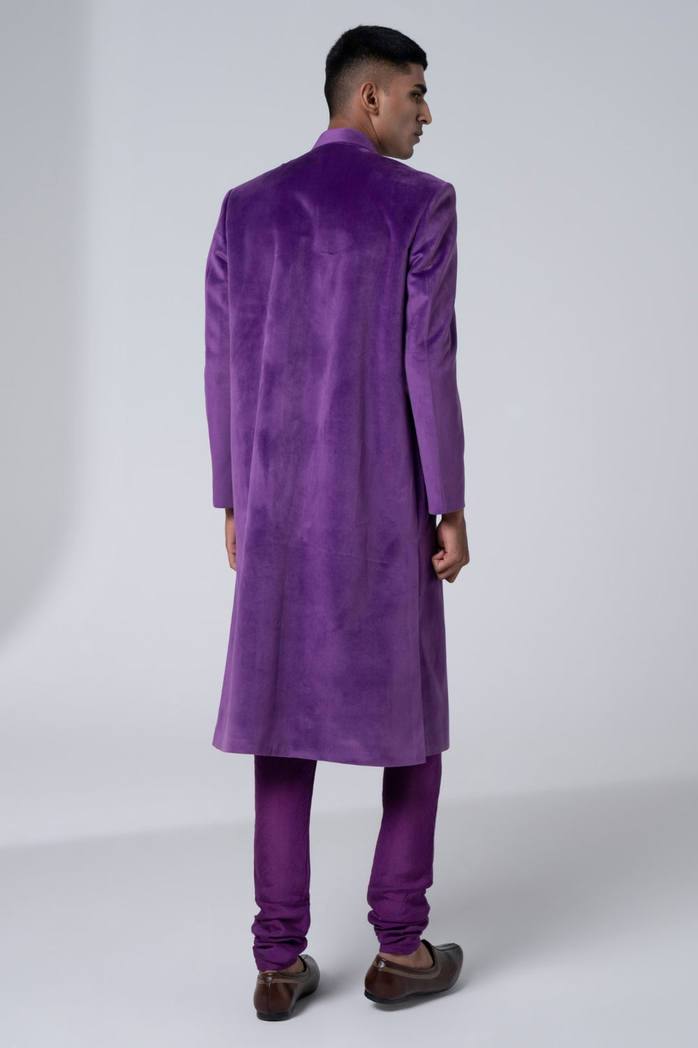 Sb Signature Purple Sherwani Set-Siddhartha Bansal