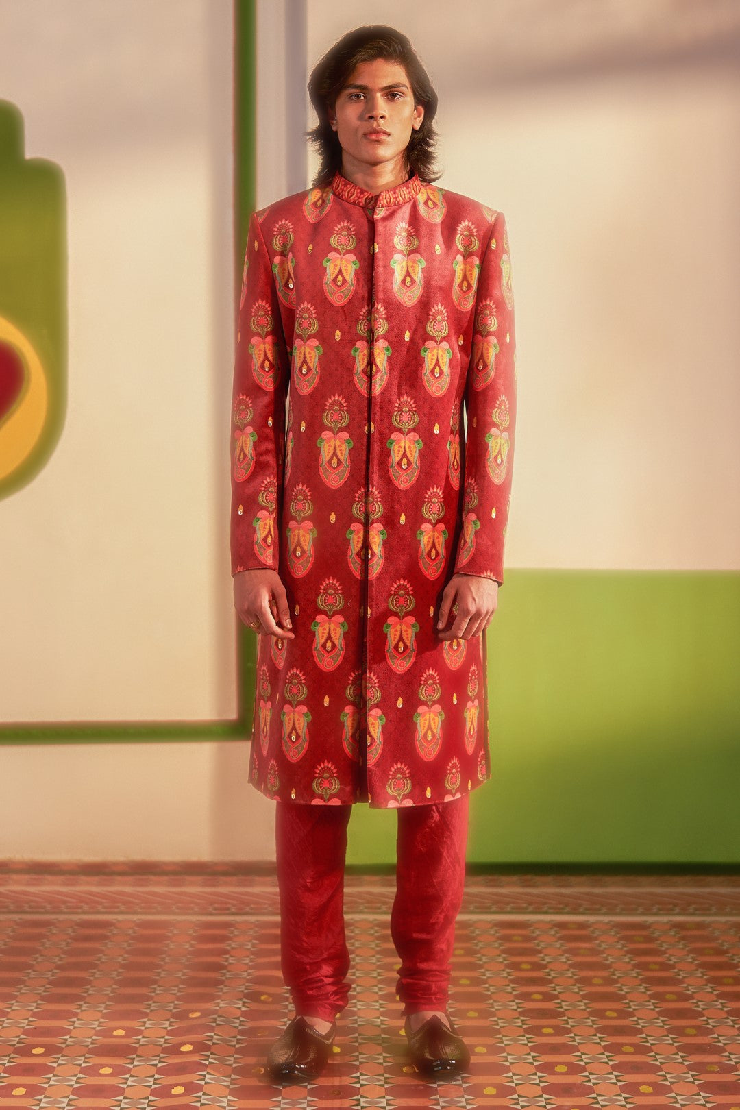 Sb Signature Royal Maroon Sherwani Set-Siddhartha Bansal