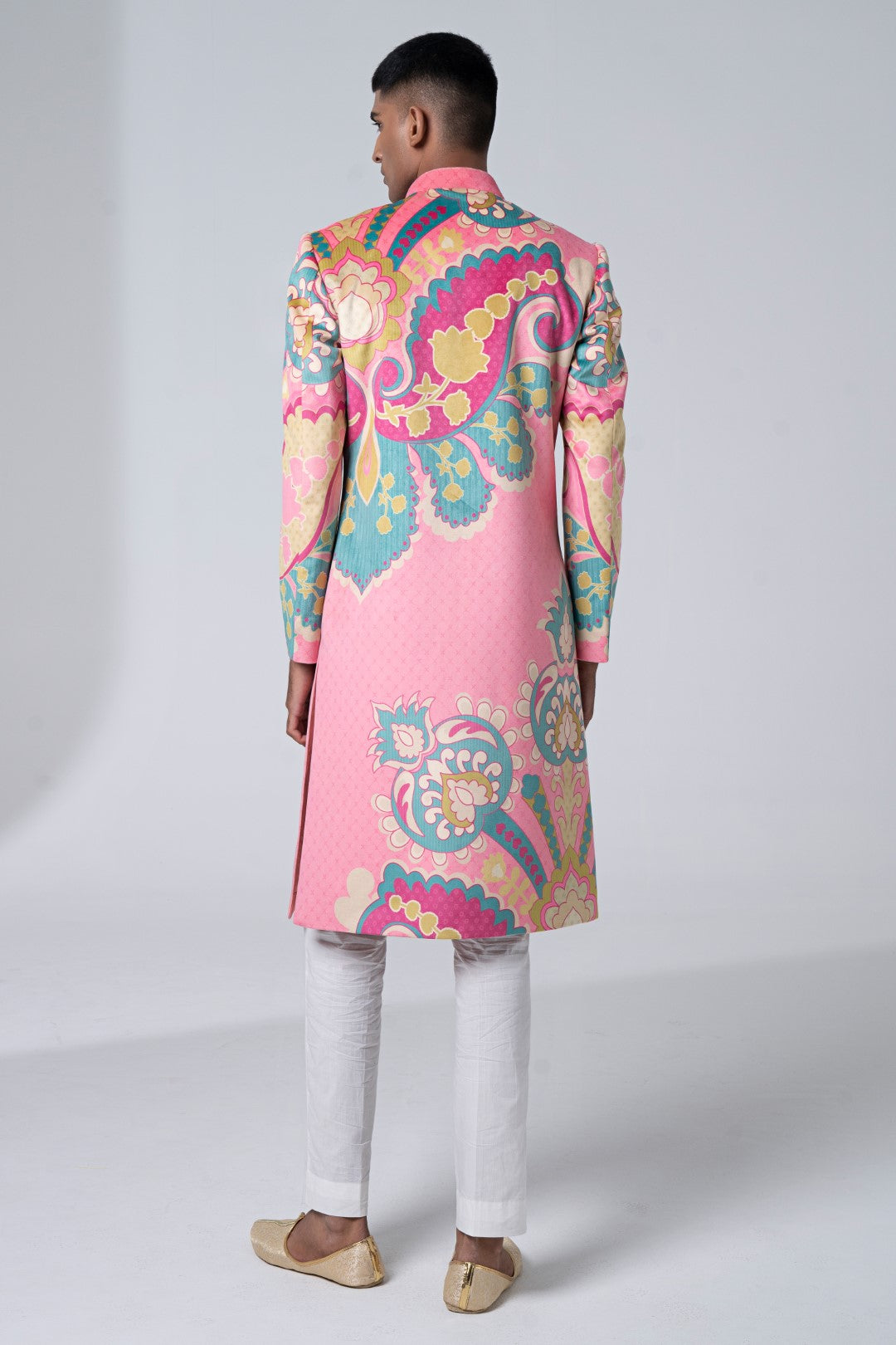 Sb Signature Pink Royal Paisely Sherwani Set-Siddhartha Bansal