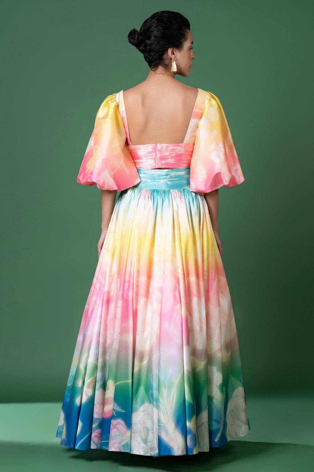 Evening Bloom printed Skirt Set-Siddhartha Bansal