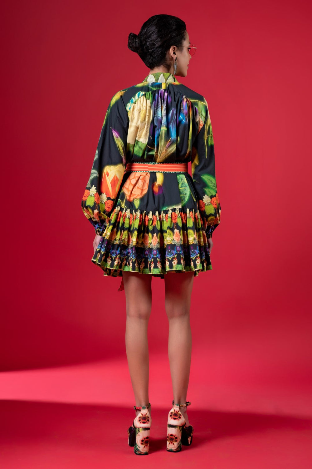Night Bloom Gathered Dress-Siddhartha Bansal