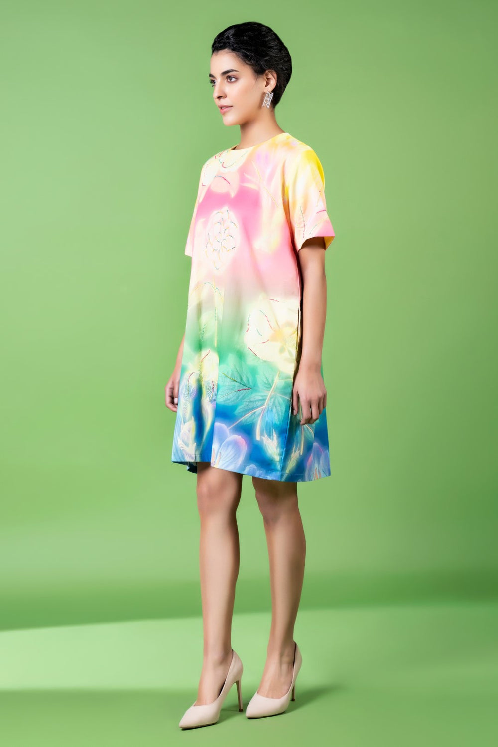 Evening Bloom Embroidered Dress-Siddhartha Bansal