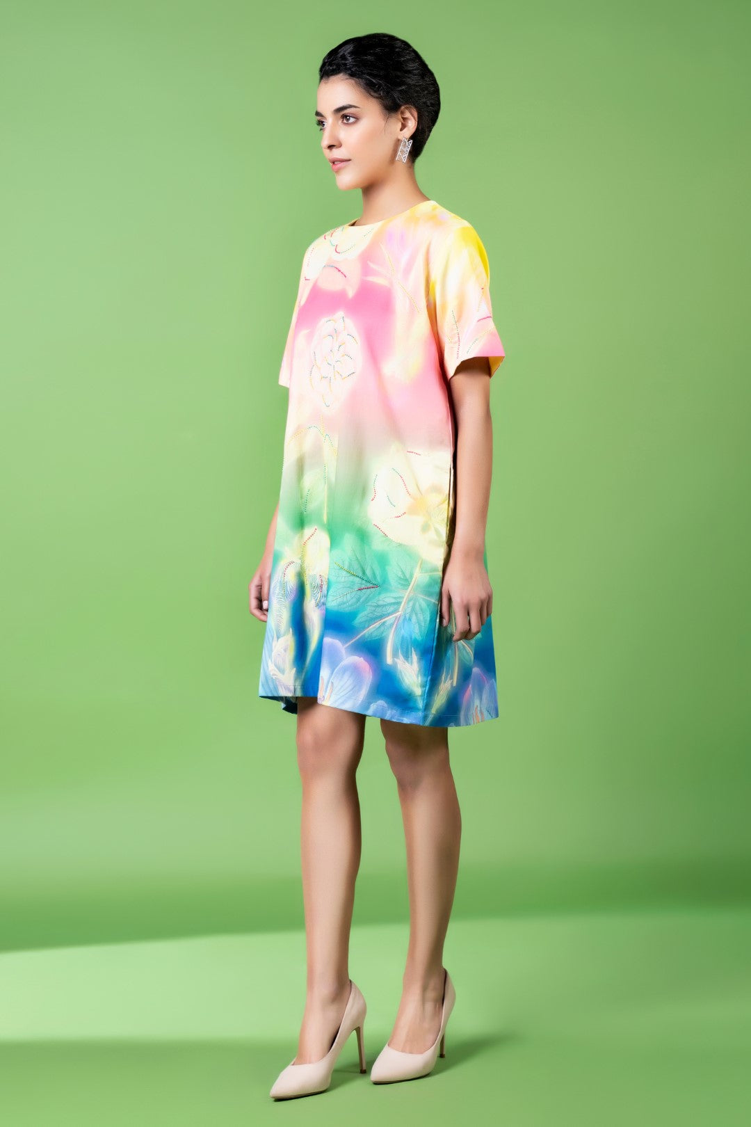 Evening Bloom Embroidered Dress-Siddhartha Bansal