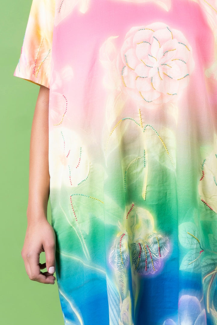 Evening Bloom Embroidered Dress-Siddhartha Bansal