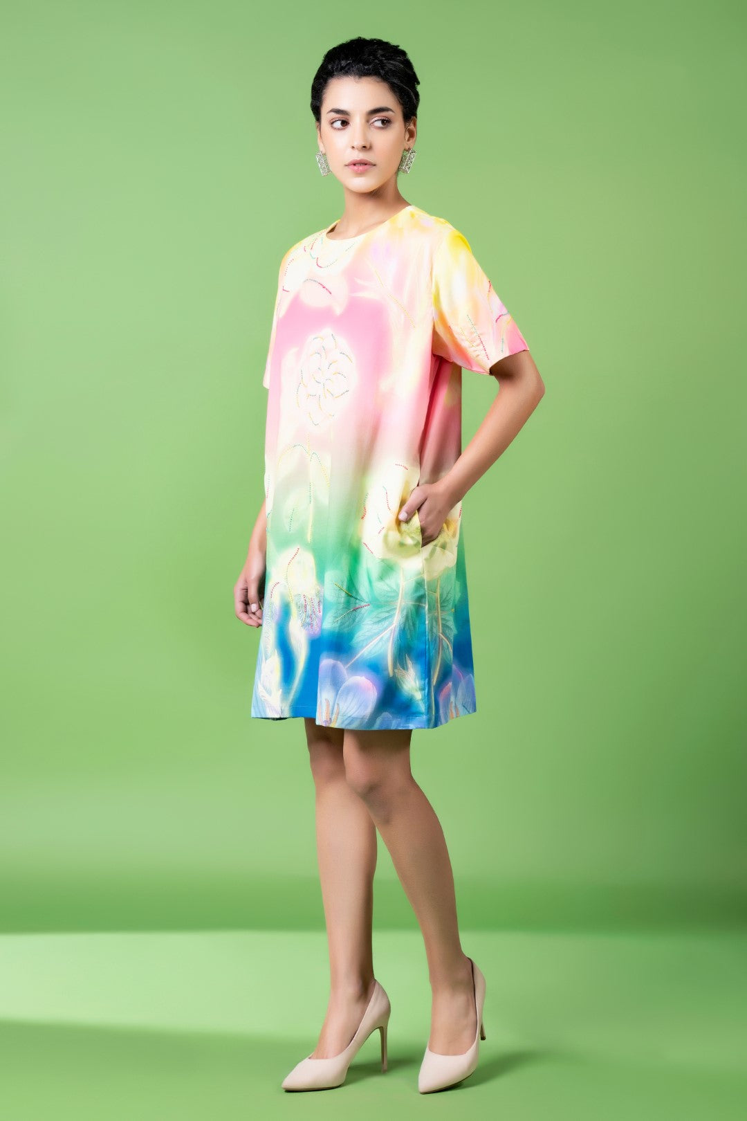 Evening Bloom Embroidered Dress-Siddhartha Bansal