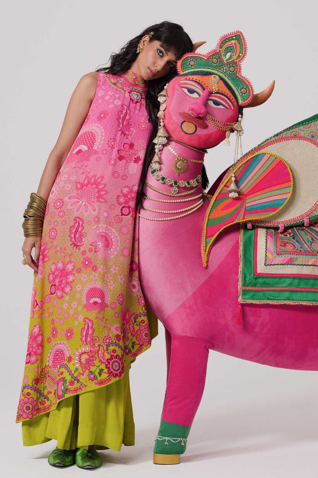 Peach Embroidered One Shoulder Dress And Jumpsuit-Siddhartha Bansal