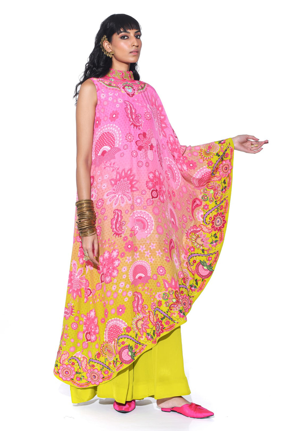 Peach Embroidered One Shoulder Dress And Jumpsuit-Siddhartha Bansal