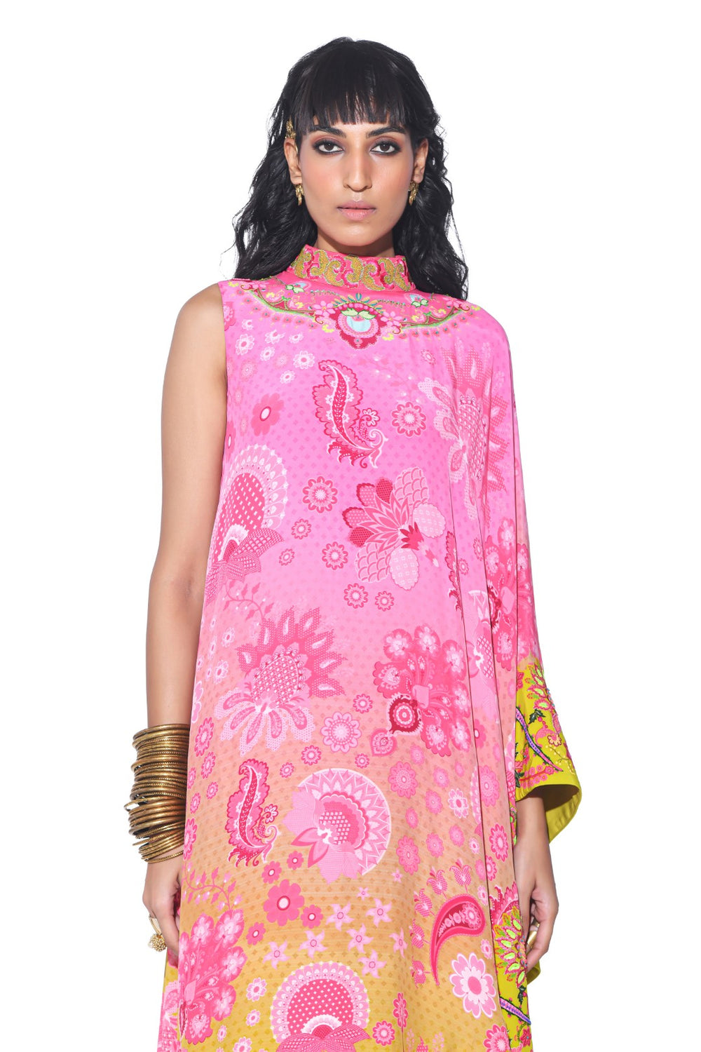 Peach Embroidered One Shoulder Dress And Jumpsuit-Siddhartha Bansal