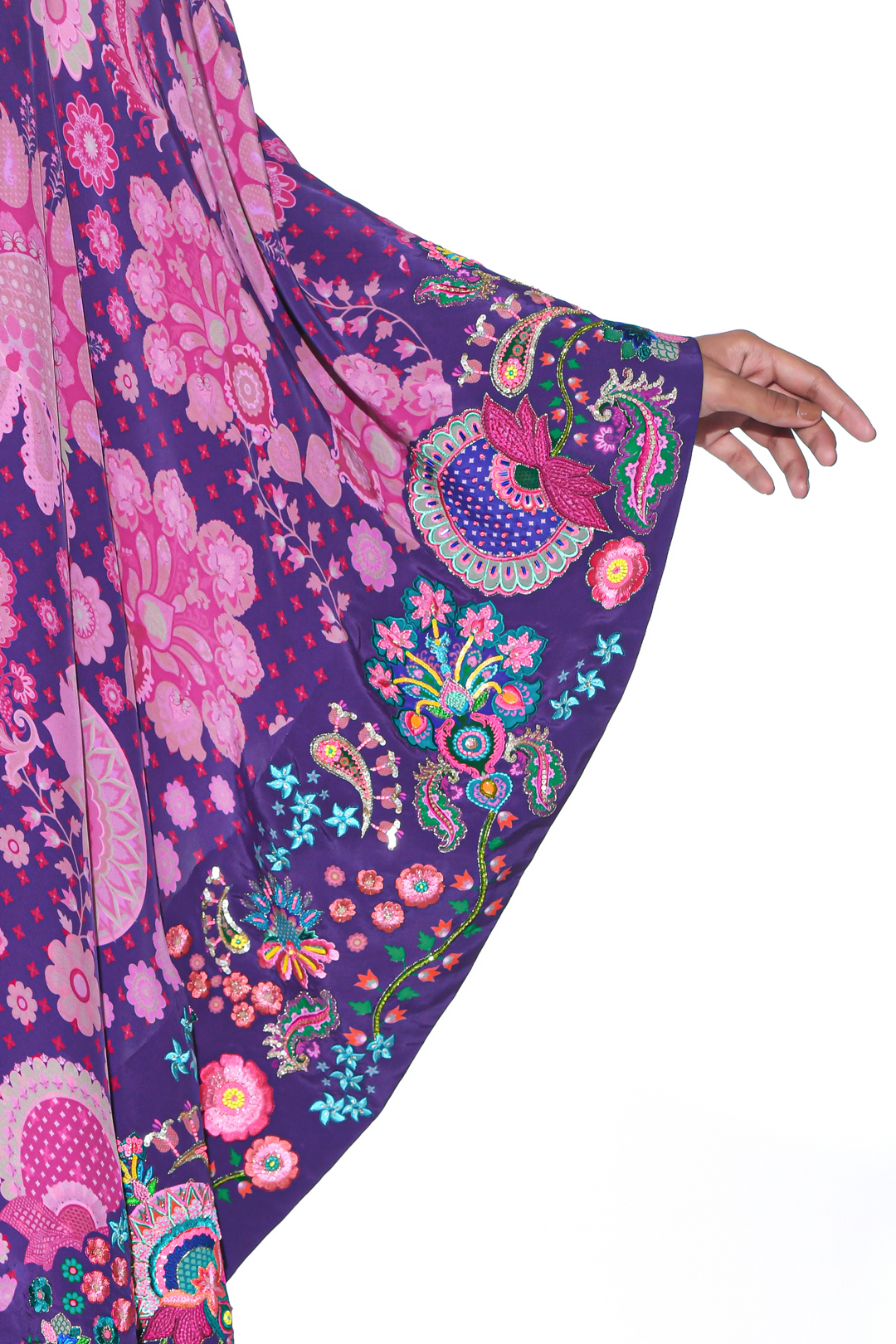 Violet Embroidered One Shoulder Dress And Jumpsuit-Siddhartha Bansal