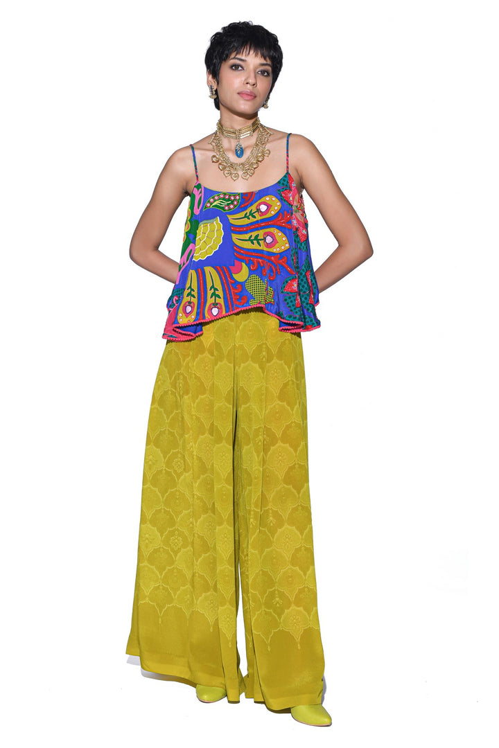 Electric Blue Embroidered Co-Ord Set-Co-ord Set-Siddhartha Bansal