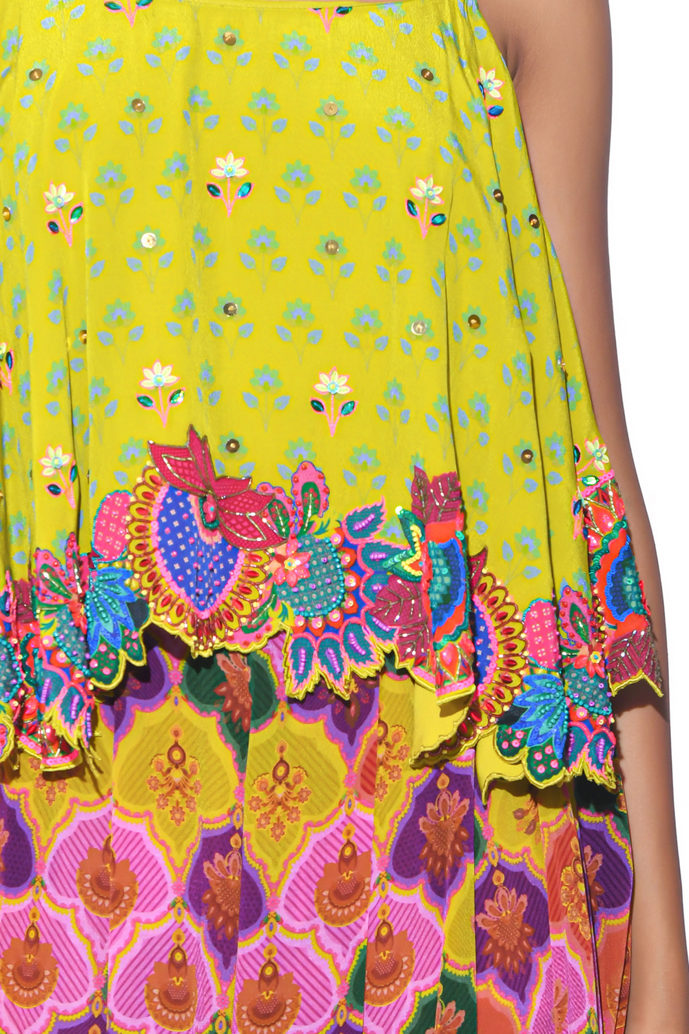 Lime Yellow Embroidered Co-Ord Set-Co-ord Set-Siddhartha Bansal