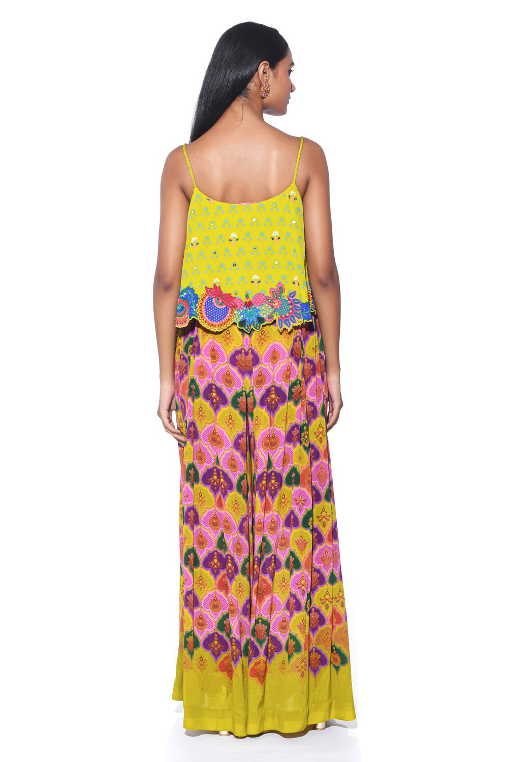 Lime Yellow Embroidered Co-Ord Set-Co-ord Set-Siddhartha Bansal