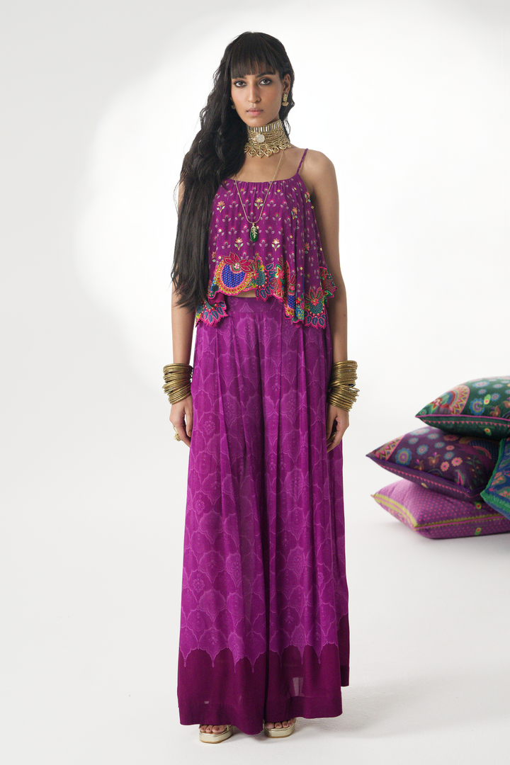 Purple Embroidered Co-Ord Set-Co-ord Set-Siddhartha Bansal