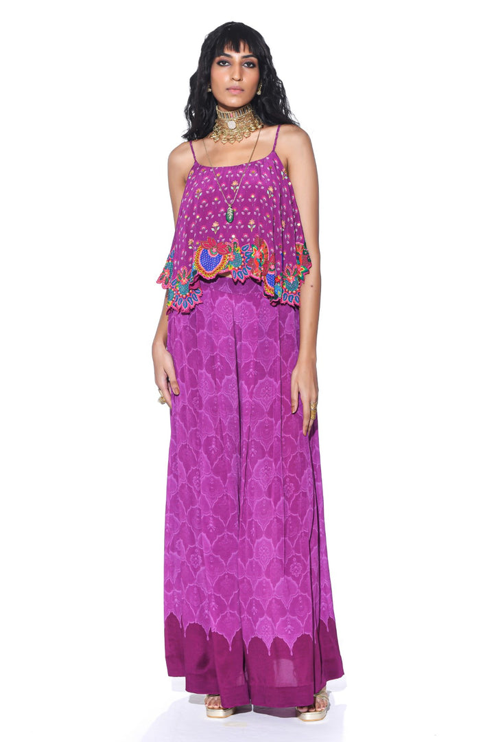 Purple Embroidered Co-Ord Set-Co-ord Set-Siddhartha Bansal