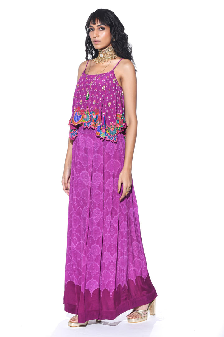 Purple Embroidered Co-Ord Set-Co-ord Set-Siddhartha Bansal