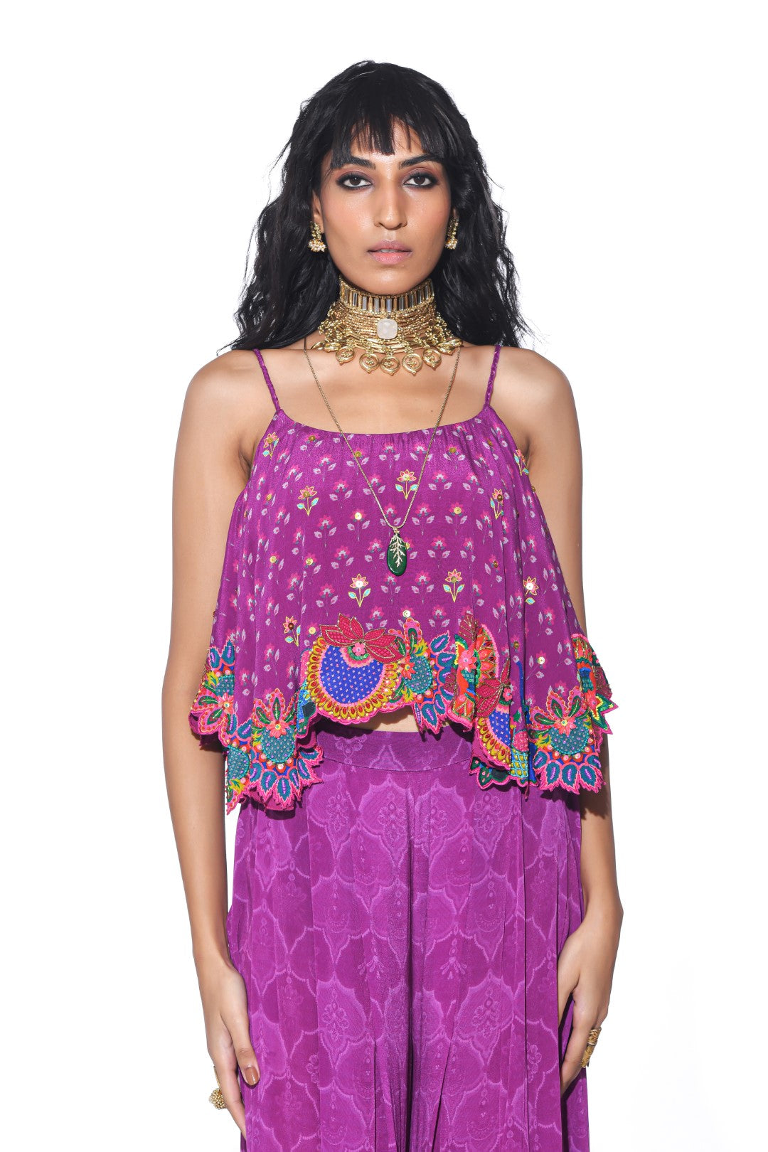 Purple Embroidered Co-Ord Set-Co-ord Set-Siddhartha Bansal