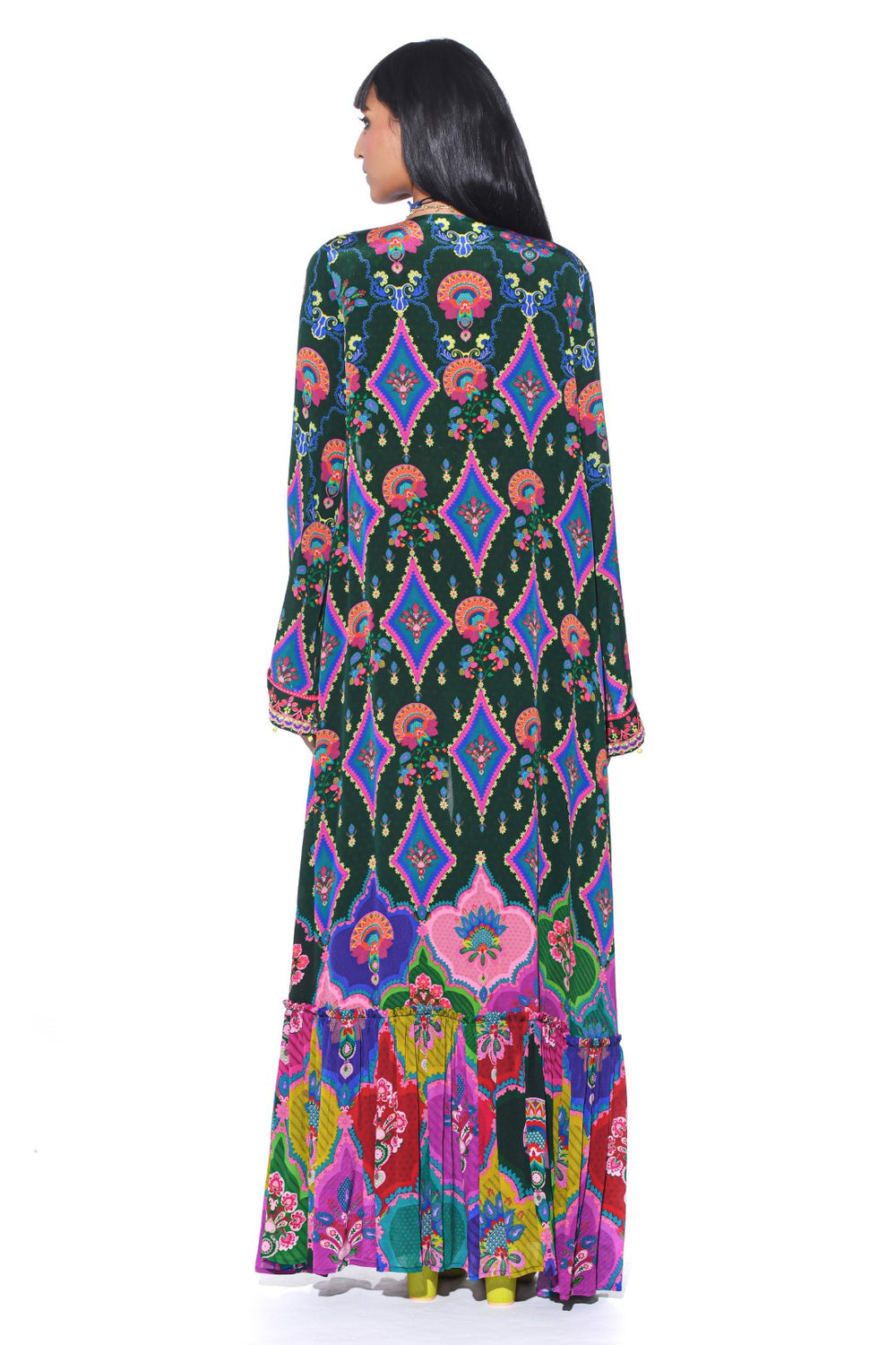 Bottle Green Embroidred Shrug, Sharara Set-Siddhartha Bansal