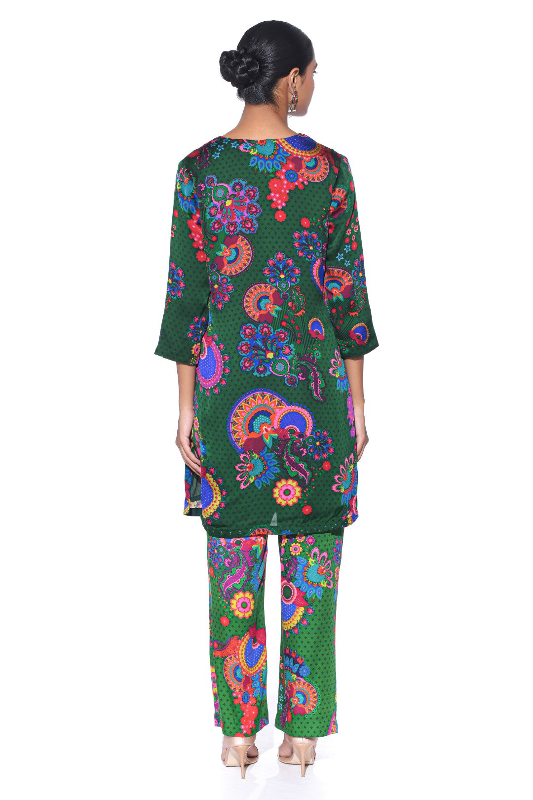 Bottle Green Kurta Co-Ord Set-Kurta Set, Co-ord Set-Siddhartha Bansal