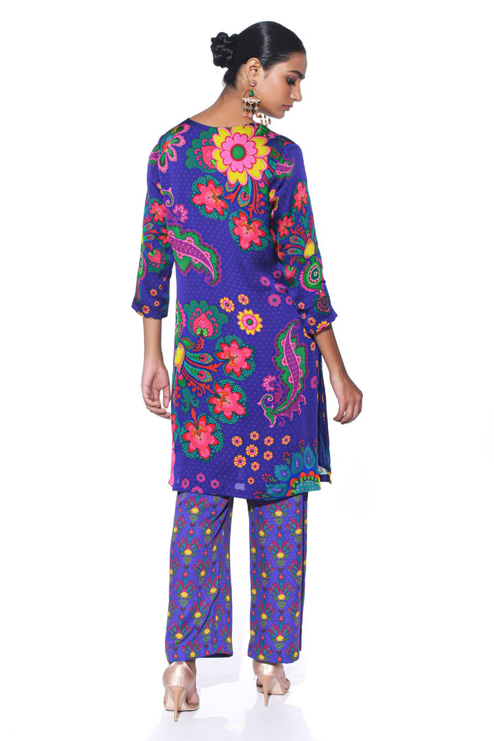 Twilight Blue Kurta Co-Ord Set-Kurta Set, Co-ord Set-Siddhartha Bansal