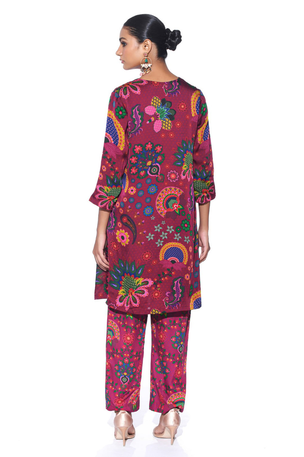 Crimson Kurta Co-Ord Set-Kurta Set, Co-ord Set-Siddhartha Bansal