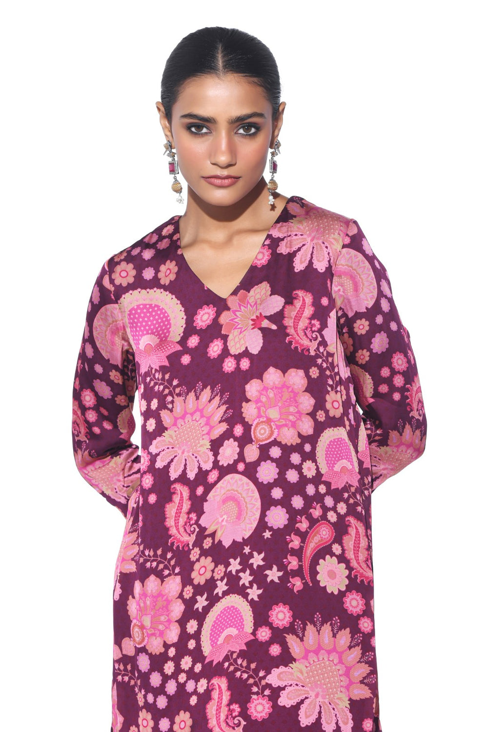 Crimson Kurta Co-Ord Set-Kurta Set, Co-ord Set-Siddhartha Bansal