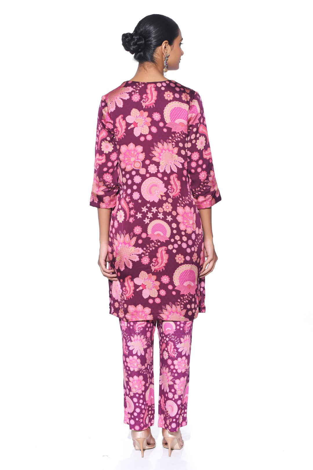Crimson Kurta Co-Ord Set-Kurta Set, Co-ord Set-Siddhartha Bansal
