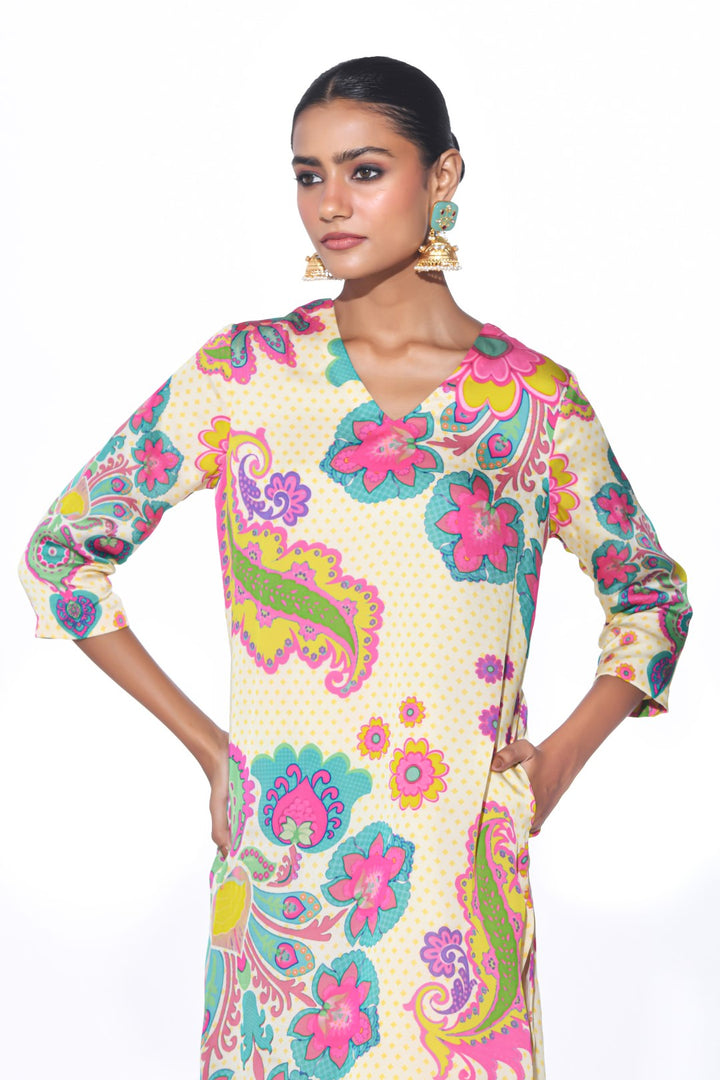 Blush Cream Kurta Co-Ord Set-Kurta Set, Co-ord Set-Siddhartha Bansal