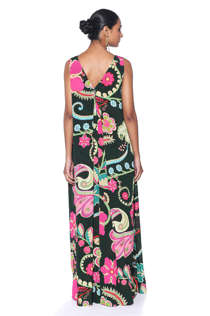 Emerald Royal Paisley Jumpsuit.-Jumpsuit-Siddhartha Bansal