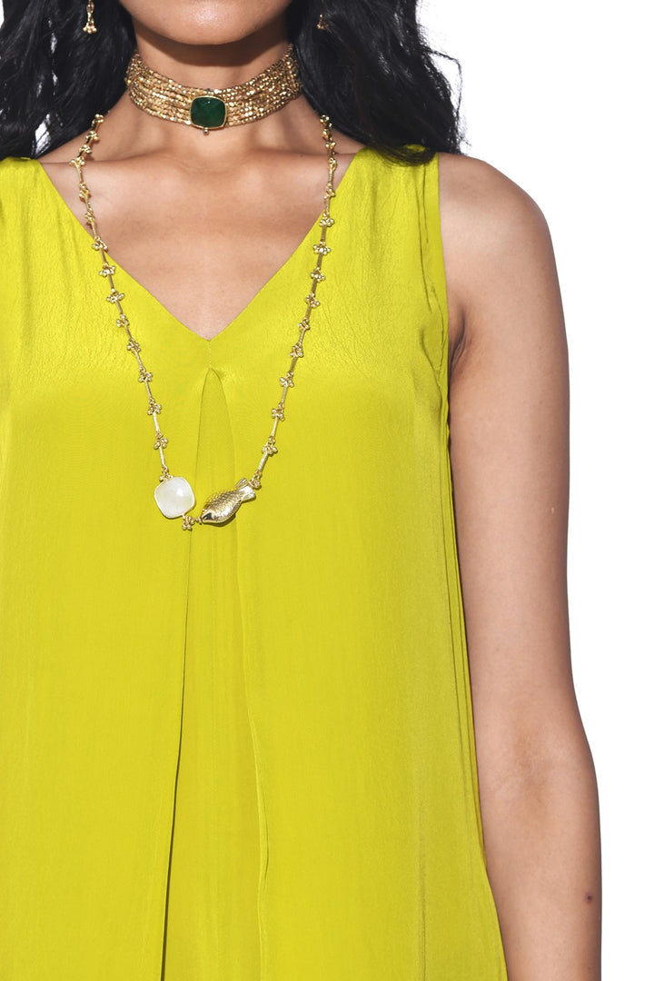 Lime Green Jumpsuit-Jumpsuit-Siddhartha Bansal