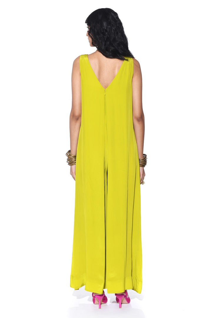 Lime Green Jumpsuit-Jumpsuit-Siddhartha Bansal
