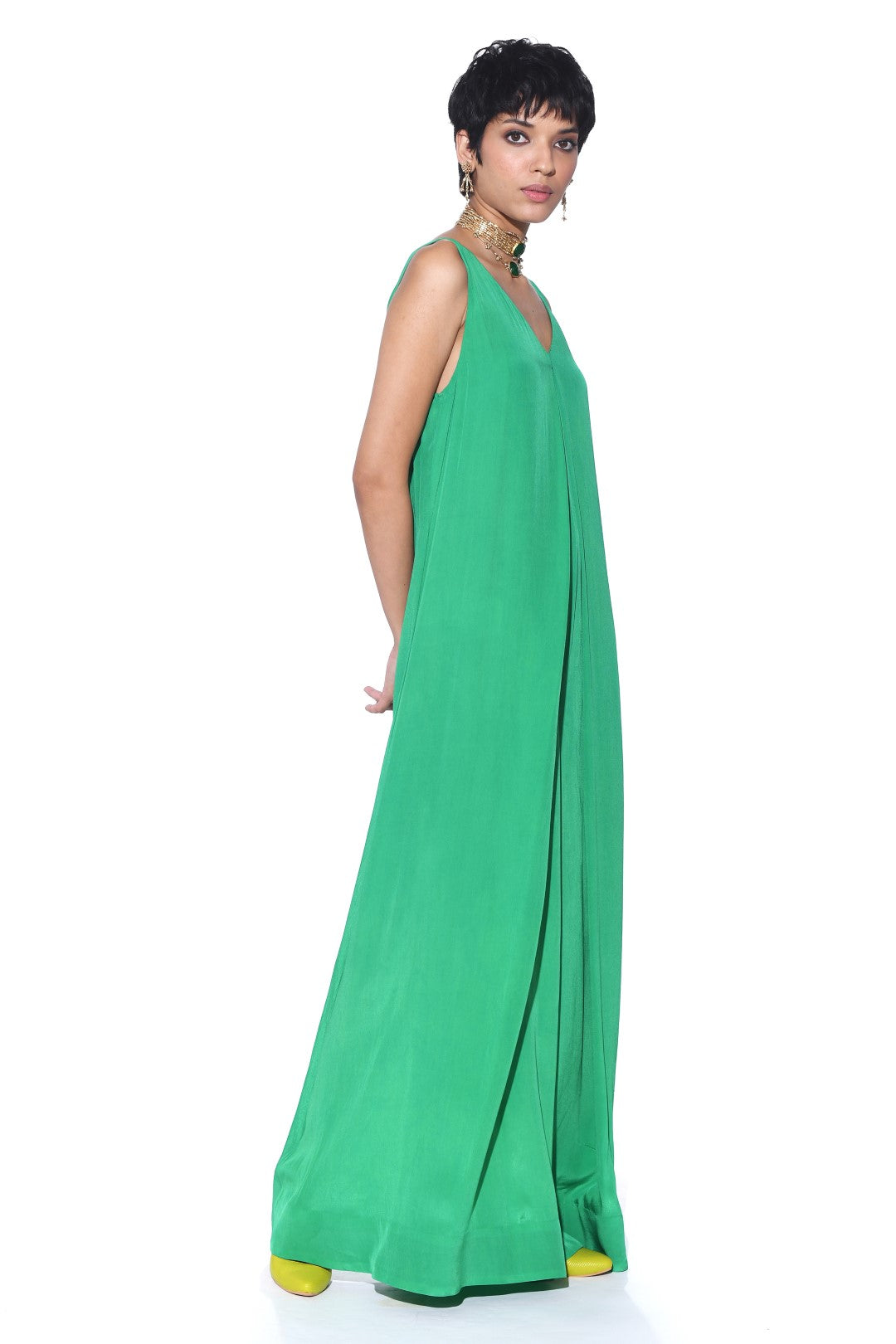 Lightning Green Jumpsuit.-Jumpsuit-Siddhartha Bansal