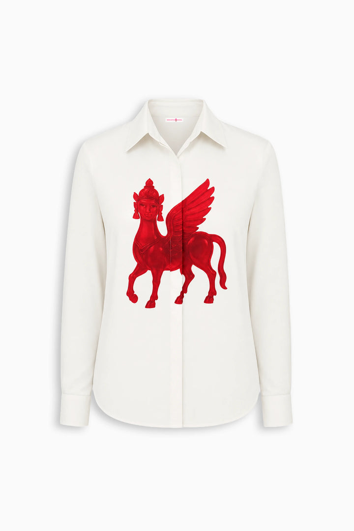 Ivory Kamdhenu Silk Shirt-Shirts-Siddhartha Bansal