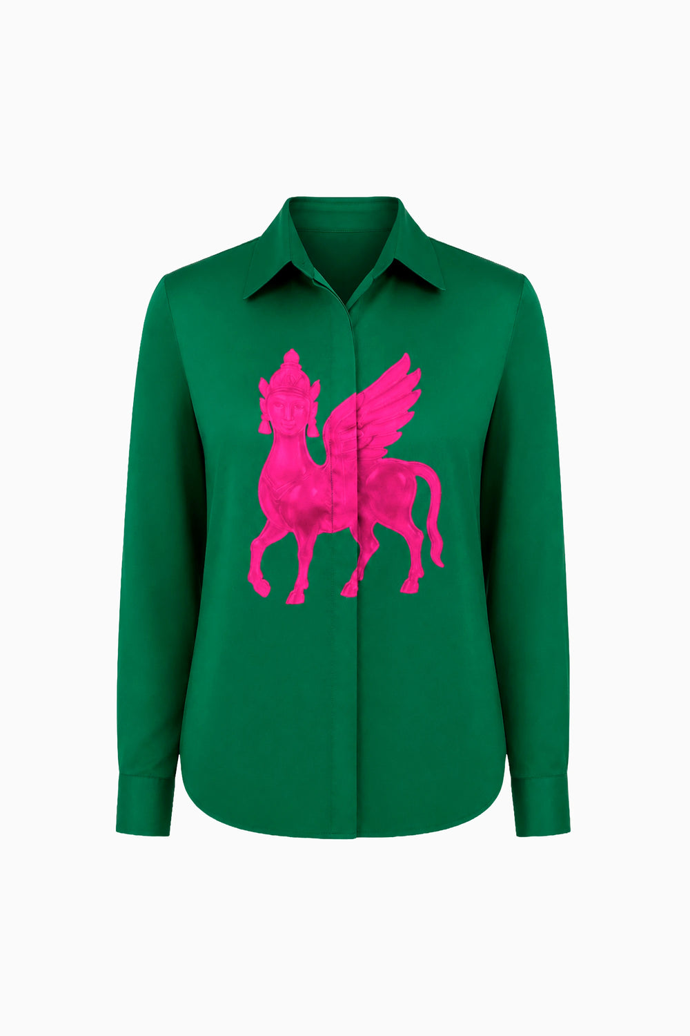 Emerald Kamdhenu Silk Shirt-Shirts-Siddhartha Bansal