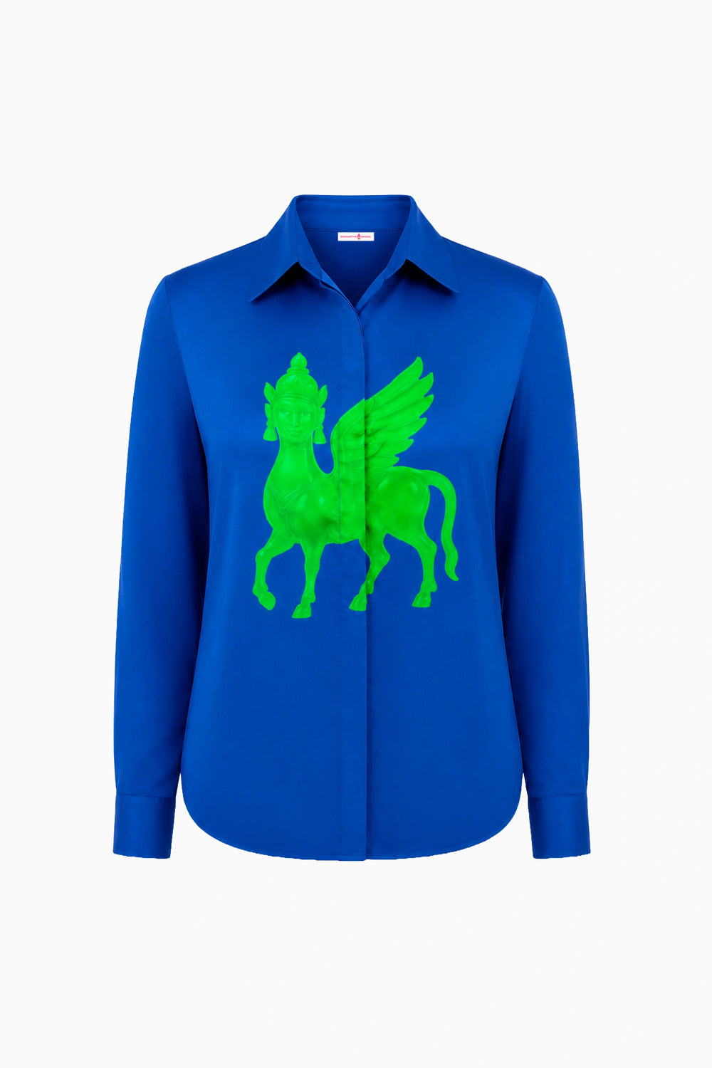 Sapphire Kamdhenu Silk Shirt-Shirts-Siddhartha Bansal