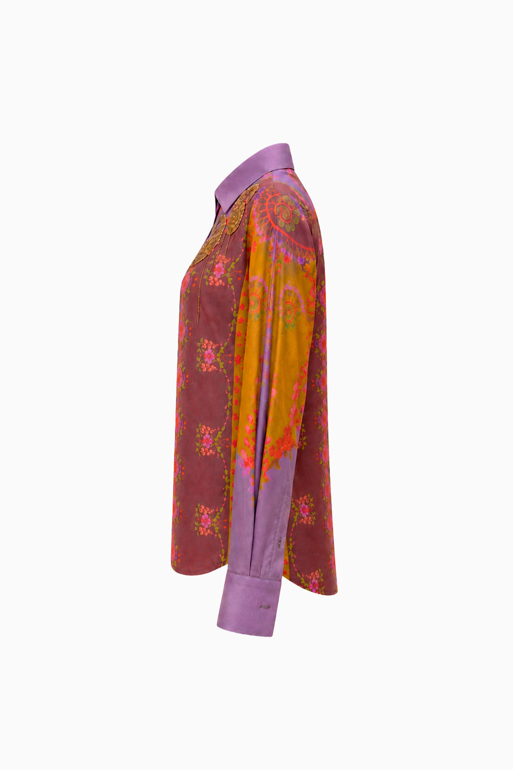 Amethyst Royal Crest Silk Shirt-Shirts-Siddhartha Bansal