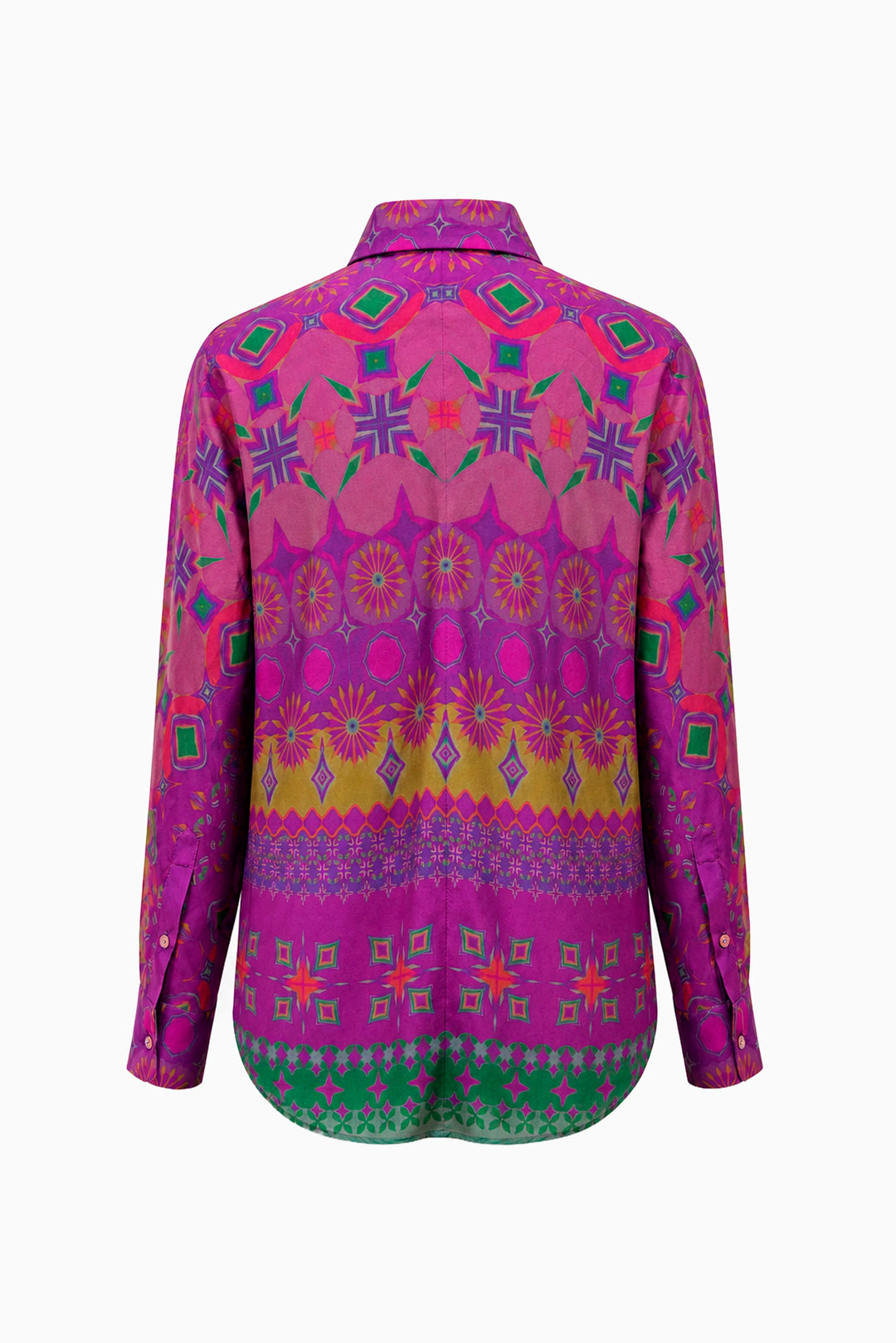 Imperial Purple Mosaic Silk Shirt