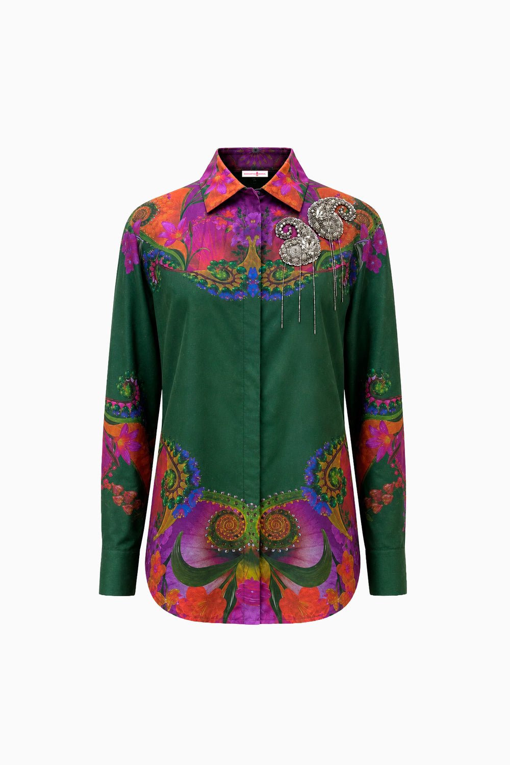 Emerald Baroque Eden Silk Shirt-Shirts-Siddhartha Bansal