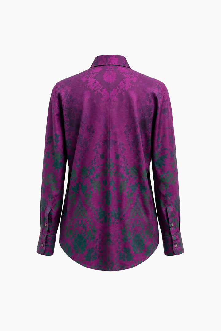 Deep Orchid Twilight Paisley Shirt-Shirts-Siddhartha Bansal