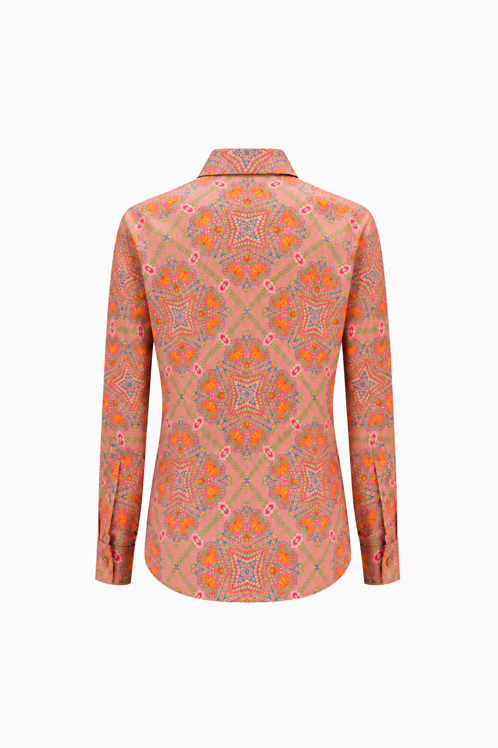 Coral Matrix Odyssey Silk Shirt-Shirts-Siddhartha Bansal