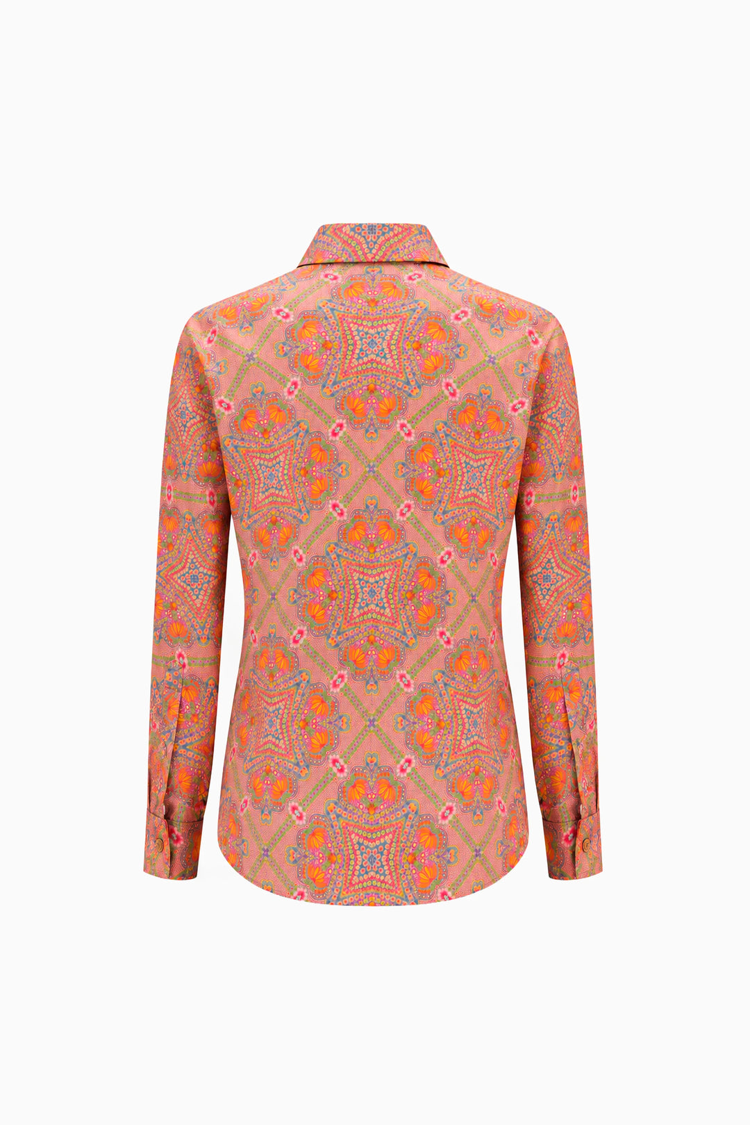 Coral Matrix Odyssey Silk Shirt-Shirts-Siddhartha Bansal