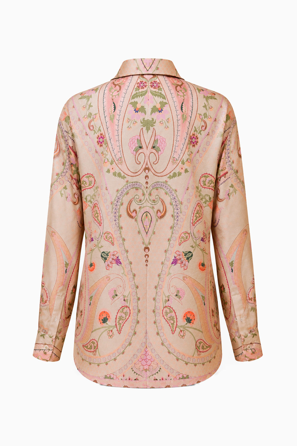 Ivory Baroque Crest Silk Shirt-Shirts-Siddhartha Bansal